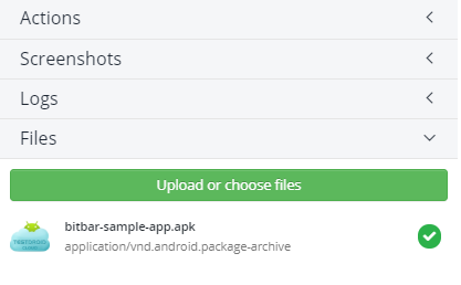 Uploaded files