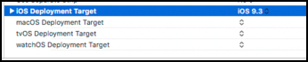 iOS Deployment Target