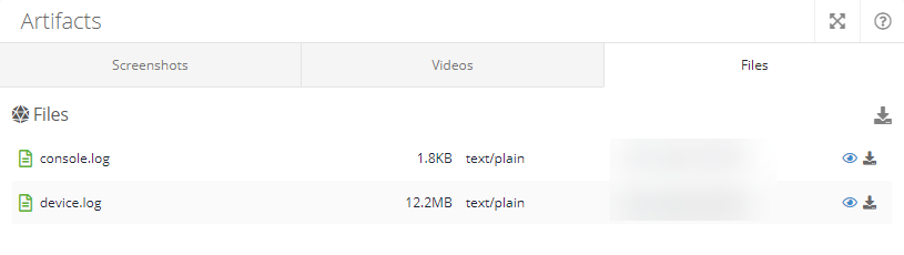 Artifacts: Files