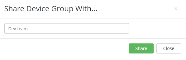 Sharing a device group