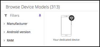 Devices view