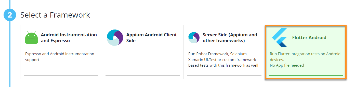 Select Flutter Framework