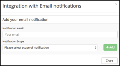 Email notifications