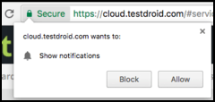 Allow cloud notifications
