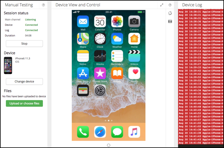 iOS manual testing