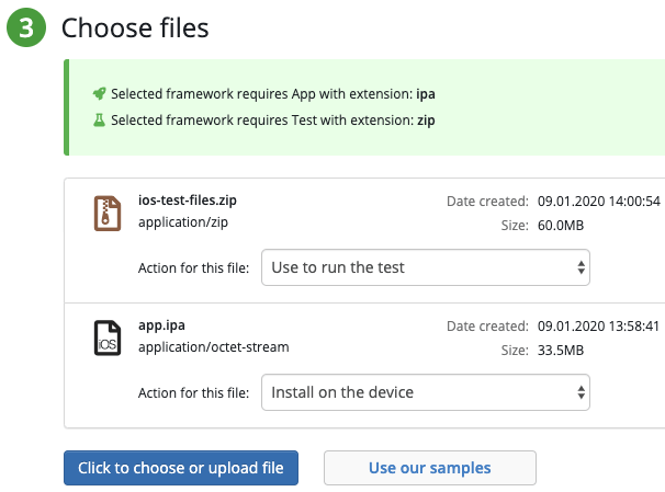 Uploading files
