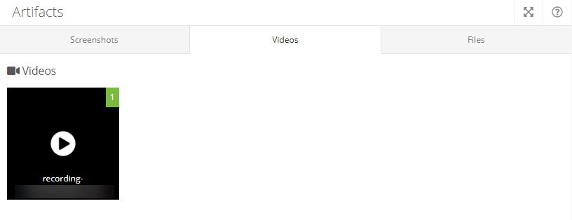 Media widget: Videos tab