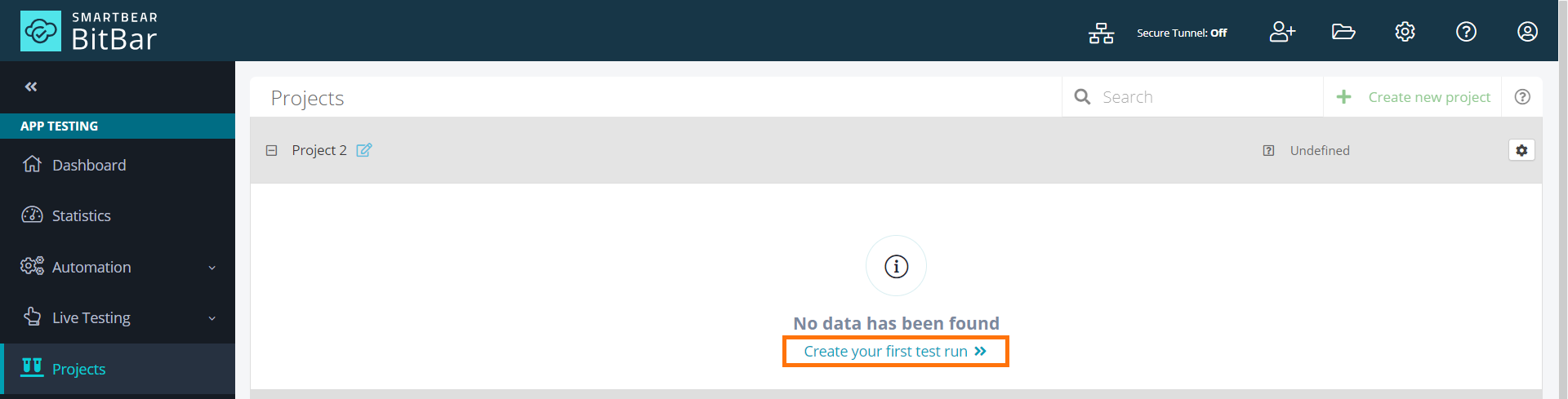 Adding a test run