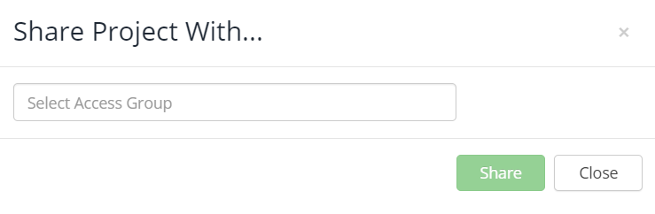 Sharing a project with an access group