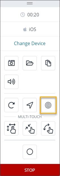 AssistiveTouch on a navigation panel