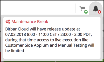Cloud notification