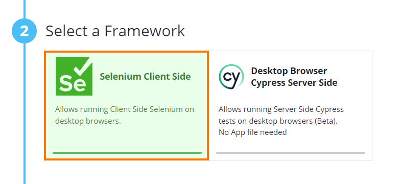 Select Selenium test framework