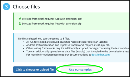Sample apps